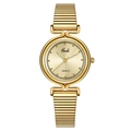 Orologio al quarzo Gedi dorato da donna con cinturino vintage e quadrante spazzolato - Cassa Oro Quadrante Oro