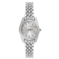 Orologio GEDI da donna elegante in acciaio argento con indici in cristallo e datario - Tutto Argento