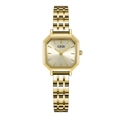 Montre Quartz GEDI pour Femme avec Boîtier Octogonal et Bracelet en Acier Inoxydable Or - Boîtier Doré Cadran Doré Bracelet Doré