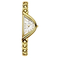 Orologio al quarzo GEDI vintage in lega dorata da donna con quadrante a semicerchio unico - Cassa Oro Quadrante Bianco Cinturino Oro