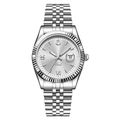 Orologio al quarzo Gedi argento con cassa in acciaio inossidabile e cinturino in metallo - Cassa Argento Quadrante Bianco Cinturino Argento