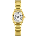 Montre tonneau dorée pour femme avec boîtier octogonal et cadran à chiffres romains - Boîtier Doré Cadran Doré