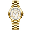 Orologio GEDI in oro da donna con quadrante a numeri romani e datario elegante - Cassa Oro Quadrante Bianco