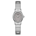 Montre élégante argentée pour femme avec bracelet extensible et cadran gris chic - Boîtier Argenté Cadran Gris Bracelet Argenté