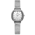 Orologio GEDI da donna argento con cinturino in acciaio testurizzato e quadrante bianco - Cassa Argento Quadrante Bianco Cinturino Maglia Argento