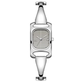 Orologio al quarzo GEDI donna quadrato argento con quadrante grigio e motivo cigno - Cassa Argento Quadrante Grigio Cinturino Argento