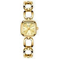 Orologio al quarzo GEDI dorato da donna con elegante cinturino a catena rettangolare - Cassa Oro Quadrante Oro Cinturino Oro