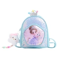 Mochila infantil azul claro con lentejuelas, diseño de princesa y colgante de estrella - Azul con colgante