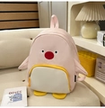 Sac à dos pingouin mignon pour femme en rose pâle avec ailes 3D et poche frontale - Moyen / Sac Seul / Rose