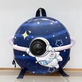 Detail of waterproof EVA hard shell backpack with astronaut pattern and bubble window - Dark Blue