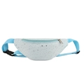 Light blue kids waist bag with silver star pattern and adjustable strap - Blue