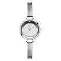 Elegant silver GEDI watch with minimalist round dial and stylish fringe bracelet for women - Silver Band Silver Dial