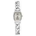 Orologio da donna argento con quadrante ovale e cinturino a catena metallica a maglia - Cassa Argento Quadrante Grigio Cinturino Argento