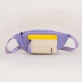 Sac bandoulière tendance pour enfants au design color-block violet et jaune pour le sport - Violet