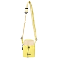 Borsa sportiva a tracolla giallo chiaro con tracolla regolabile e tasca con coulisse - Giallo