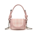 Charmante roze mini crossbodytas voor meisjes met leren handvat en ketting - Roze