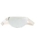 Minimalistische beige corduroy heuptas voor kinderen met verstelbare riem en rits - Off-wit