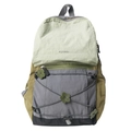 Mochila ligera para exterior con bloques de color verde y cuerdas elásticas cruzadas - L Verde