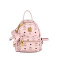 Mini mochila rosa con patrón de oso y diamante con un lindo accesorio de dije - Con Colgante / Rosa Claro