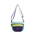 Kids colorful nylon crossbody bag in blue, lime green, and purple with adjustable strap - Small / Purple