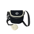 Kids black and white flap crossbody bag with letter print and baseball coin purse - Black