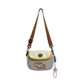 Mini bolso bandolera infantil de malla en rosa, amarillo y blanco con estrella - Amarillo