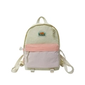 Mochila infantil con bloques de color beige rosa y violeta de estilo montaña outdoor - Morado