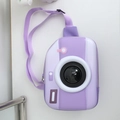 Borsa a tracolla per bambini viola a forma di fotocamera in EVA con tracolla regolabile - Viola