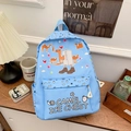 Hellblauer Kinderrucksack mit niedlicher Kamel-Illustration und großem Fassungsvermögen - Blau
