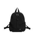 Zaino scolastico nero minimalista per bambini con grande capacità e tessuto impermeabile - Nero