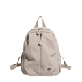 Zaino scolastico beige impermeabile per bambini con grande capacità e logo in metallo - Beige