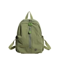 Zaino scolastico per bambini verde salvia con tessuto impermeabile e tasche laterali - Verde