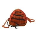 Mini borsa a tracolla per bambini in rete arancione con bordo verde e cordoncino - Arancione
