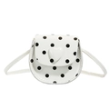 Mini witte crossbodytas voor meisjes met stippen en een hartvormige sluiting - Off-wit