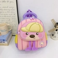 Zaino per bambini orso cartone animato rosa e viola con simpatiche gambe di peluche - Viola