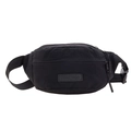 Minimalistische schwarze Nylon-Brusttasche für Kinder mit verstellbarem Gurt - Schwarz