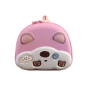 Zaino rosa rigido per bambini con motivo orso dei cartoni e orecchie in 3D - Rosa Barbie