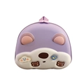 Zaino bimbi viola a forma di guscio con orsetti e orecchie 3D decorative - Viola