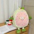 Cute cartoon watermelon themed backpack in light green and pink for teenage girls - Large (With Pendant) / Pink