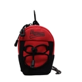 Mini crossbody tas voor kinderen in rood en zwart met logo en verstelbaar koord - Bordeauxrood
