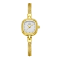 Orologio GEDI da donna dorato con quadrante quadrato e cinturino in lega intrecciata - Cinturino Dorato Quadrante Bianco
