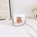 Mini borsa a tracolla bianca per bambini con simpatica stampa capibara e cinturino - Stile Capibara