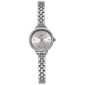 Elegant silver GEDI quartz watch for women featuring a minimalist round dial and chain bracelet - Silver Band Silver Dial