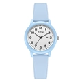 GEDI candy blue quartz watch with silicone strap and calendar display for women - Light Blue
