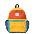 Mochila escolar para niños en naranja, amarillo y azul con diseño color-block impermeable - Amarillo