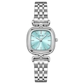 Orologio GEDI quadrato da donna con quadrante blu tiffany e cinturino in acciaio argento - Blu (Quadrante Blu)