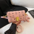 Sac bandoulière enveloppe rose avec imprimé chat et boucle en métal doré chic - Sac Seul / Rose foncé