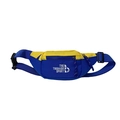 Riñonera deportiva infantil de lona azul y amarilla con bordado y correa ajustable - Azul