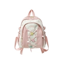 Zaino per bambini rosa e bianco con motivo a stelle e fibbie a forma di stella - Rosa