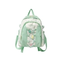 Zaino per bambini verde menta con motivi a stelle bianche e coulisse elastica - Verde
